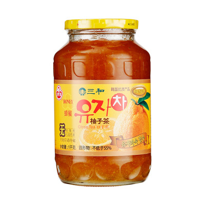 韩国进口三和牌柚子茶 1kg\/瓶怎么样 好不好-第