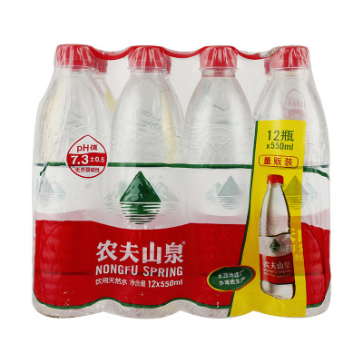 农夫山泉 天然水 550ml*12瓶/组