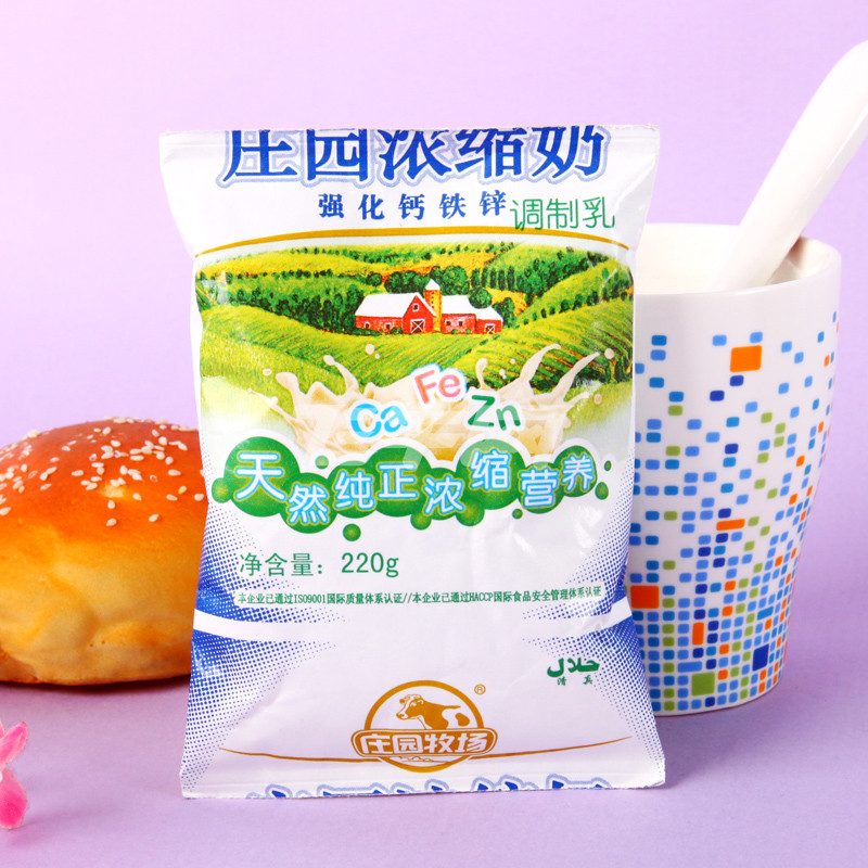 庄园浓缩纯牛奶 220g\/袋