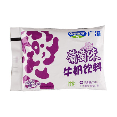 广泽葡萄味牛奶饮料 150ml\/袋怎么样 好不好