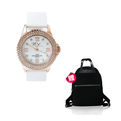 VIPLUS 白色时尚手表-采用施华洛世奇元素怎