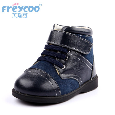 Freycoo\/芙瑞可 冬季新款男童棉鞋真皮宝宝皮