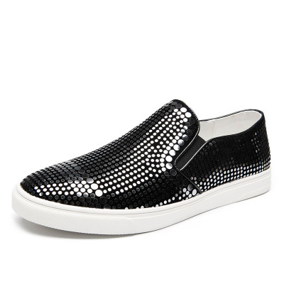 O 韩版一脚蹬懒人套脚男鞋个性低帮乐福鞋男英