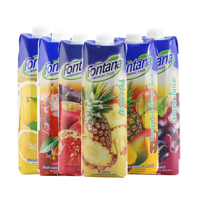 塞浦路斯进口 芬特乐果汁6口味组合装1L*6瓶怎