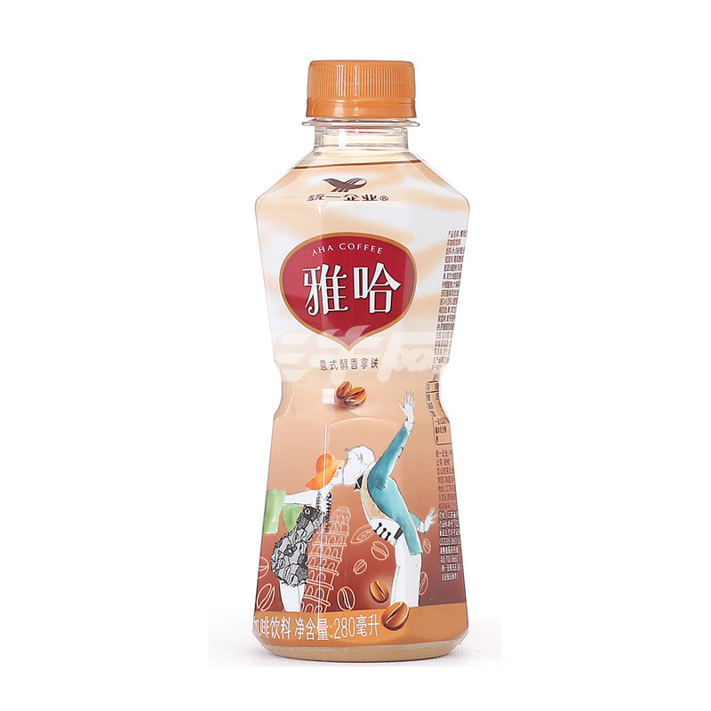 统一雅哈醇香拿铁咖啡 280ml/瓶 x6 颜色随机价格