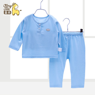 童泰 新生儿衣服儿童胸开内衣套装男女宝宝春