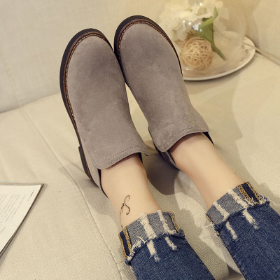 卡迪尔·赫本2017秋款靴子女鞋韩版单靴短筒