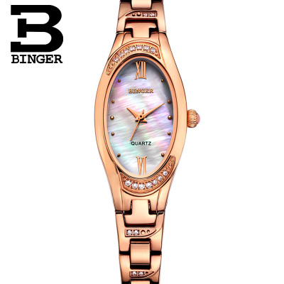 正品BINGER宾格手表女士精钢时装表防水女表