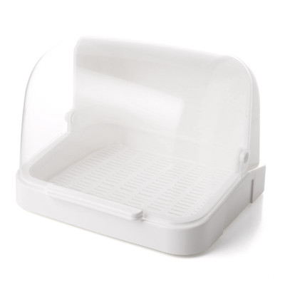 简家 收纳盒 透明盖厨房保鲜盒放碗碟餐具沥水