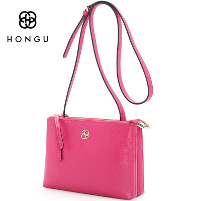 红谷女包2016新款欧美时尚简约休闲纯色牛皮