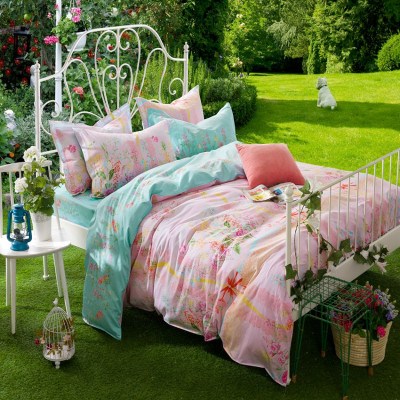 倾世皇居全棉印花田园风床品四件套(1.5-1.8米