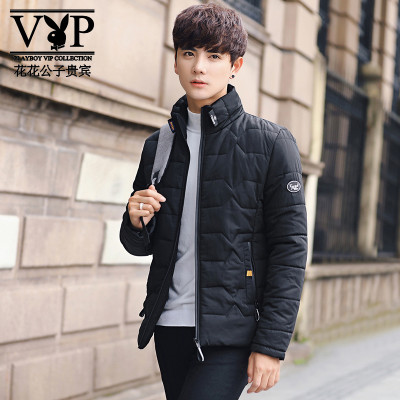 花花公子贵宾 冬季男士外套韩版潮流青少年棉