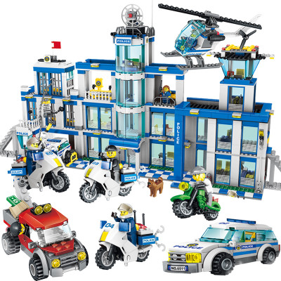 QUNLONG 儿童益智拼装玩具男孩城市系列警