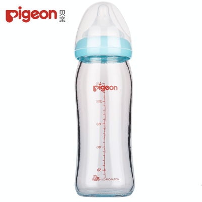 【新品】贝亲宽口径硅胶保护层玻璃奶瓶240m