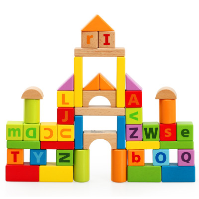 德国hape 积木玩具 儿童拼装玩具 积木玩具木制 大块