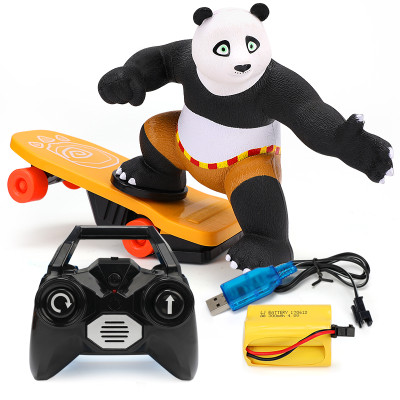 鑫思特 熊猫特技滑板车玩具 儿童可充电遥控车