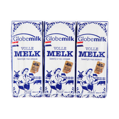 globemilk荷高 荷兰进口 globemilk荷高 全脂纯牛奶200ml 200ml*3牛奶