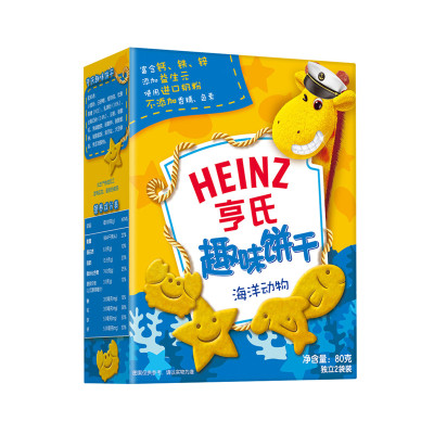 Heinz\/亨氏趣味饼干海洋动物形状饼干零食怎么
