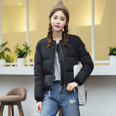 轻絮2016秋冬装新款徽章女式羽绒服短外套棉