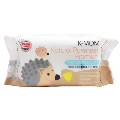 韩国K-mom婴幼儿湿纸巾- 高档 - 不带盖 100抽