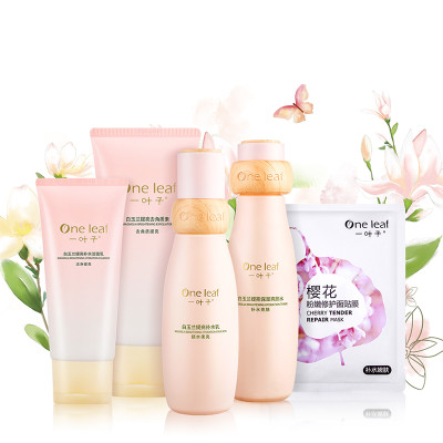一叶子 白玉兰亮肤补水五件套 白玉兰提亮补水