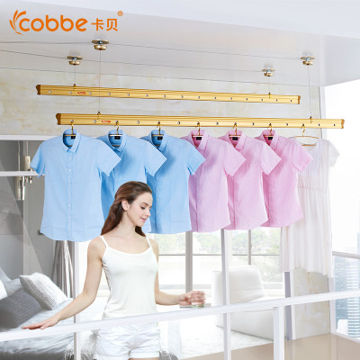 卡贝室内手摇晾衣架+升降双杆式双层加厚阳台