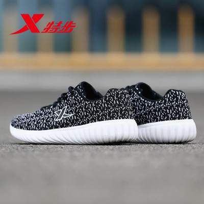 特步女鞋2017春季新款休闲鞋轻便运动鞋时尚