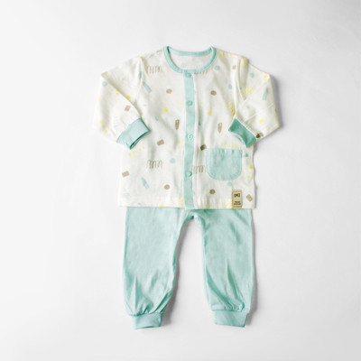 妈恩堡 韩国进口婴儿衣服套装婴幼儿纯棉睡衣