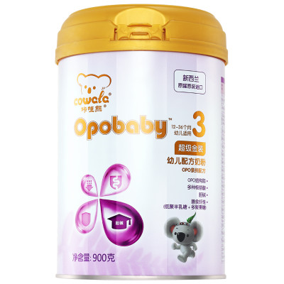哇熊OPO超级金装幼儿配方奶粉3段900g听装怎
