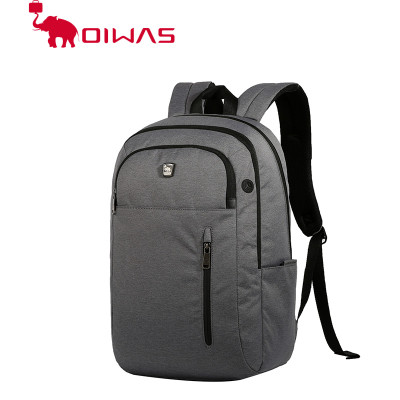 爱华仕(Oiwas) 男女大容量轻商务通勤双肩包休
