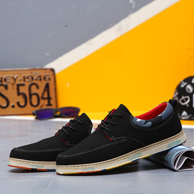 纽百伦运动春季新款鞋子男韩版厚底皮鞋英伦圆