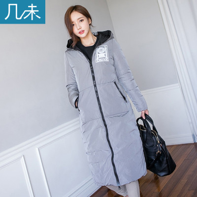 几未 冬装新款女羽绒棉服中长款女棉衣双面穿