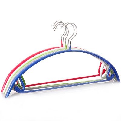 红兔子 十只装浸塑防滑衣架衣挂衣撑衣服挂 半