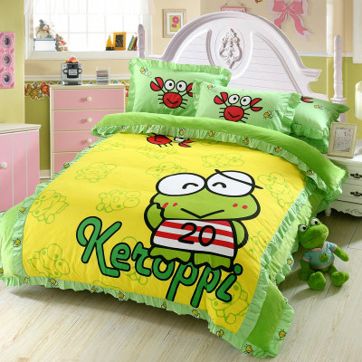 昭辰家纺 公主风韩版水晶绒四件套 儿童卡通四