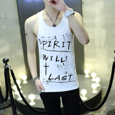 春之北纬 夏季背心男紧身跨栏打底汗衫男士韩