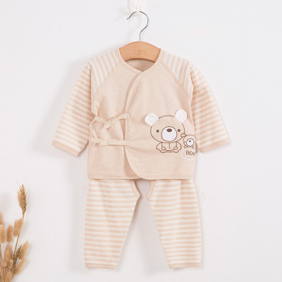 南极人彩棉婴儿内衣套装初生宝宝秋冬夹棉保暖