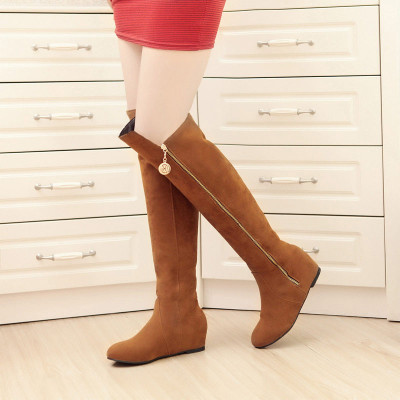 欣美百丽女鞋 2017秋冬新款韩版潮流百搭过膝