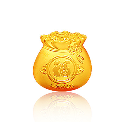 昶昱黄金 足金许愿福袋红包0.18G 典藏馈赠 商