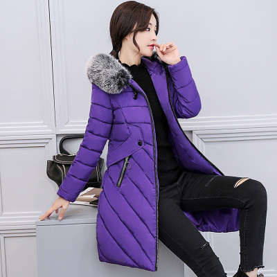 巴伯瑞2017新款冬季外套 棉衣女 连帽中长款棉