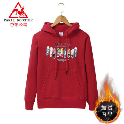 【法国巴黎公鸡】冬季帅气百搭加厚加绒长袖t