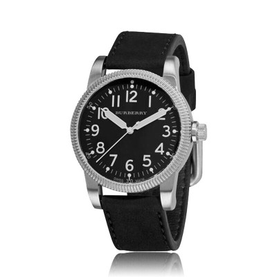 巴宝莉(BURBERRY)手表 皮表带圆形数字男士