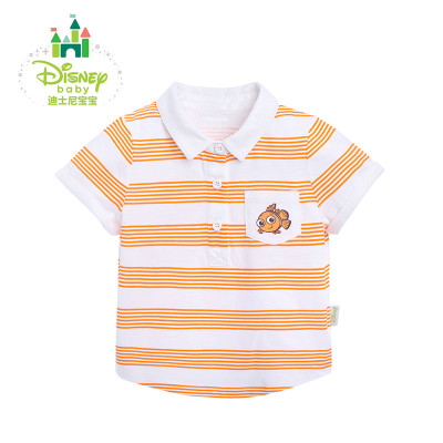 Disney\/迪士尼 夏季婴儿衣服纯棉条纹t恤男女童