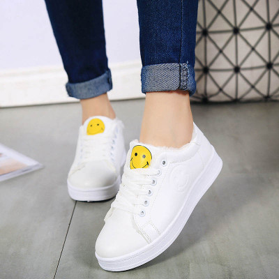 一斯特酷2017韩版新款秋冬季平底鞋加绒加厚