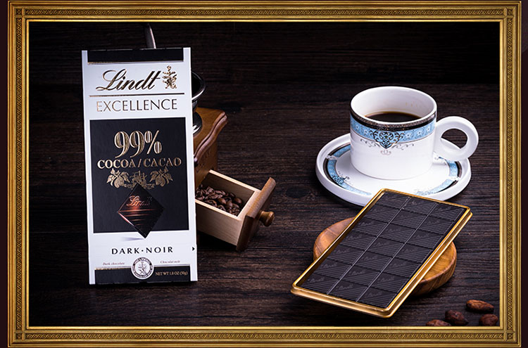 瑞士进口 瑞士莲 特醇排装-99%可可黑巧克力 50g/块
