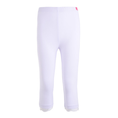 361度童装 女童个性裤脚蕾丝拼接打底七分紧身