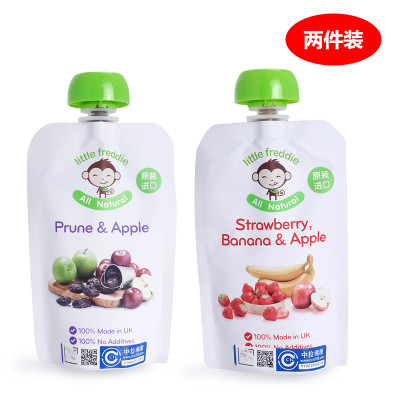 英国小皮西梅苹果泥+香蕉草莓苹果泥6个月以