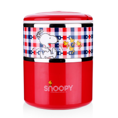 Snoopy\/史努比儿童便当盒不锈钢保温饭盒双层