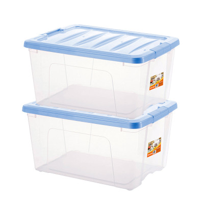 Jeko 加厚衣服收纳箱透明整理箱玩具收纳盒塑