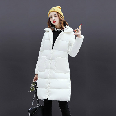 醒聿 西装领棉衣女中长款女学生加厚韩版冬装