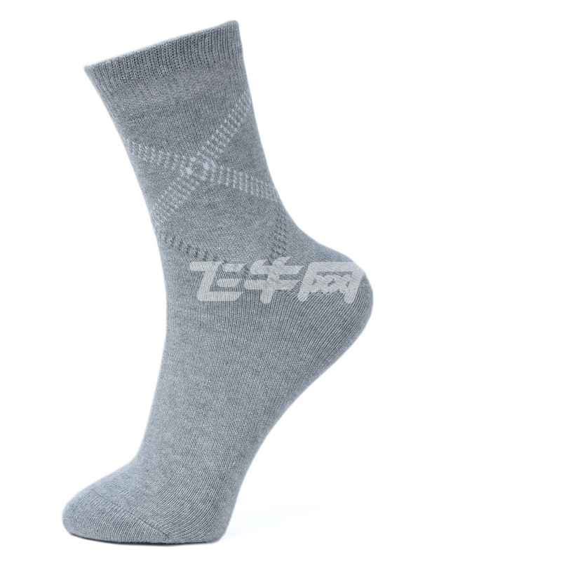 恒源祥 精梳棉加厚男袜 浅花灰色 26-28